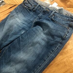 H&M Blue Straight Jeans with Vintage Wash L.O.G.G. Women’s Size U.S. 26 Eur 26